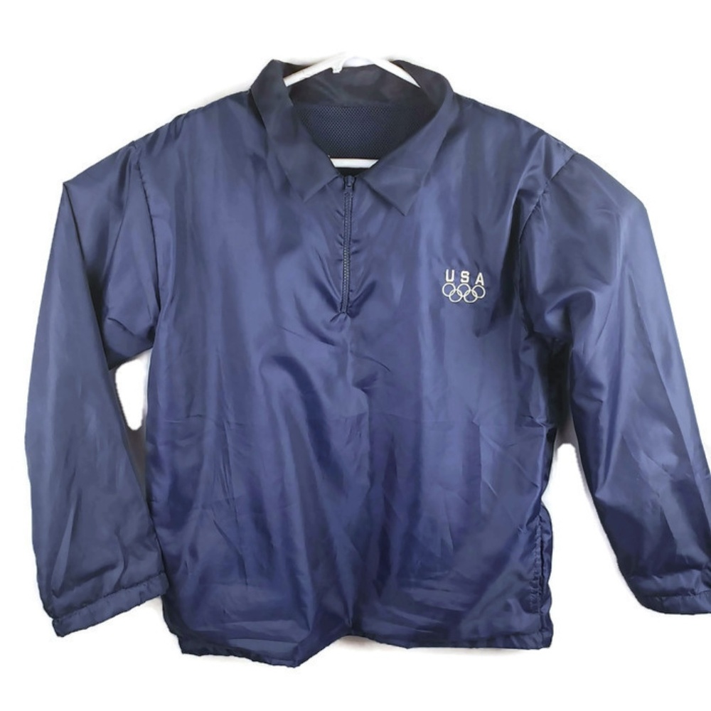 Vintage USA Olympics Navy Lightweight Jacket Sz M